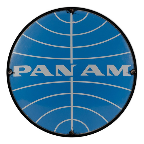 #433 - Cuadro Decorativo Vintage / Panam Logo Cartel Retro