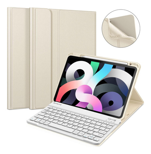 Funda C/teclado Fintie Para iPad Air 2022-20 5g/4g Starlight