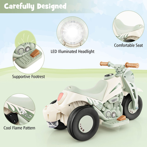 Costzon Motocicleta Para Niños Motocicleta De 6 V Con