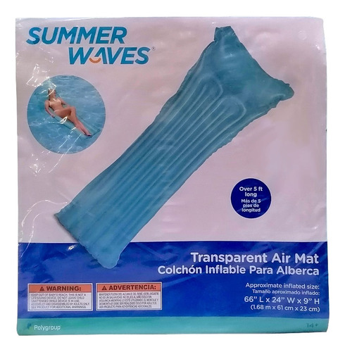 Colchón Inflable Para Alberca Individual Summer Waves