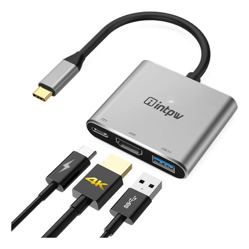 Intpw Adaptador Usb C A Hdmi, Adaptador Multipuerto Digital