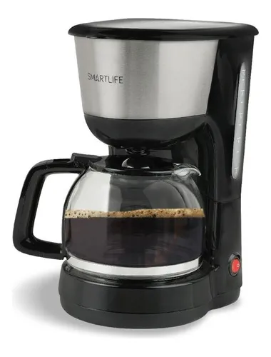 Cafetera Smartlife SL-CM4313 semi automática negra y acero inoxidable de filtro
