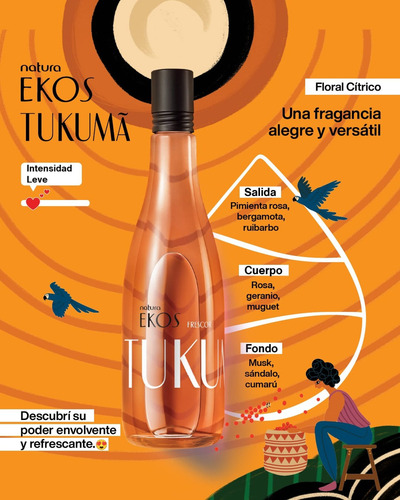 Frescor Tukuma Perfume Edt Femenino Ekos Natura 150ml