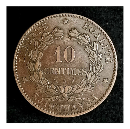 Francia 10 Centimes 1896 Excelente Km 815.1