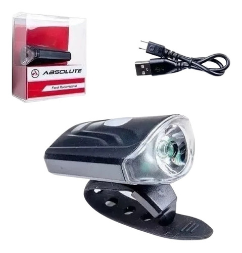 Imagem 3 de 7 de Farol Recarregável Usb Bike Bicicleta Absolute Speed Mtb