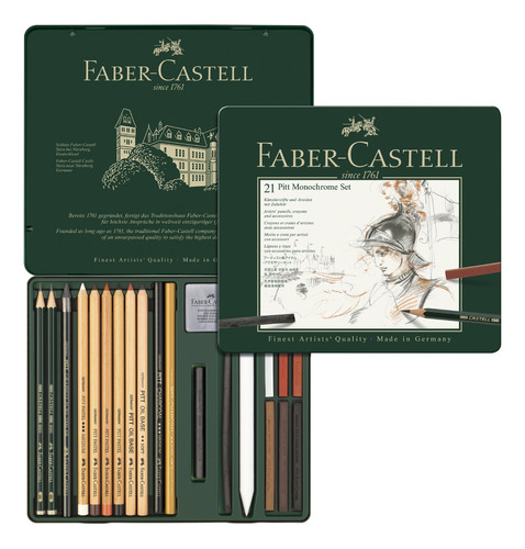 Juego Lápices Pitt Monochrome Estuche X21 Faber-castell