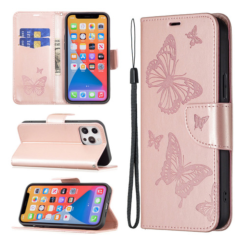Para Samsung Galaxy A20/30/40 Funda Estilo Cartera Mariposa
