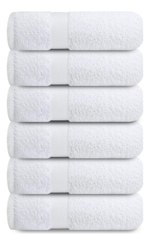 Infinitee Xclusives Premium White Hand Towels Paquete De 6, 