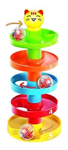 5 Layer Ball Drop And Roll Swirling Tower Para Bebes Y Niñ