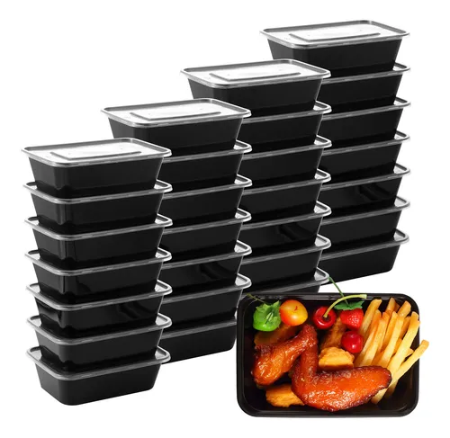 100 Recipientes De Plastico Con Tapa.