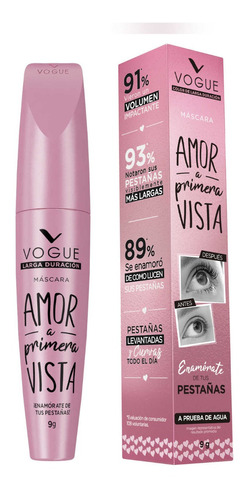 Máscara Pestañas Amor A Primera Vista Vogue 9g Negro Wp