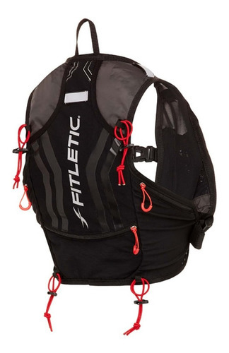 Mochila De Hidratación Fitletic Trail Ciclismo Hydrun Vest Color Negro / S-m
