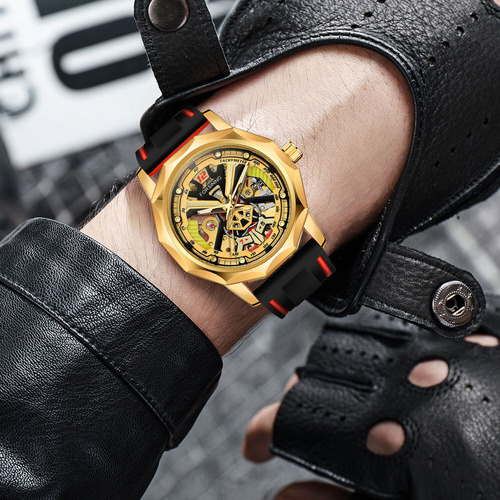 Reloj Mecánico Automático De Negocios Para Hombre Con Correa