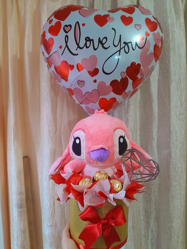 Arreglo De Peluche Stitch, Arreglo Dia Dd Los Enamorados