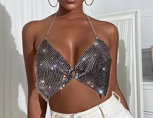 Popular Collar De Pecho Sexy Y Accesorio Con Diamante Brilla