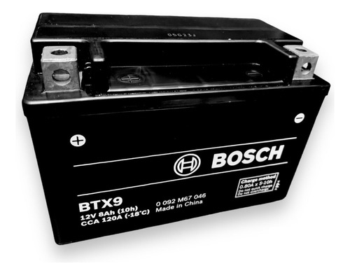 Bateria Moto Motos Ytx9-bs = Yt9a = Btx9 Bosch 12v 8ah Vzh