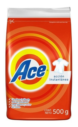 Caja De Detergente Ace Con 18 Piezas De 500 Grs. Cada Una