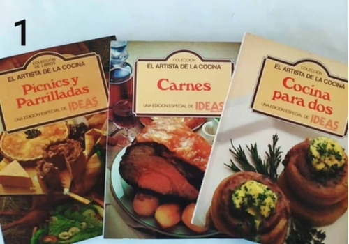 3 Libros De Cocina Carnes Parrilla Para Dos .como Nuevo