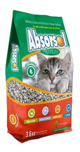 Absorsol Premium Piedras Sanitarias Bolsa 3.6kg X 3u P/ Gato