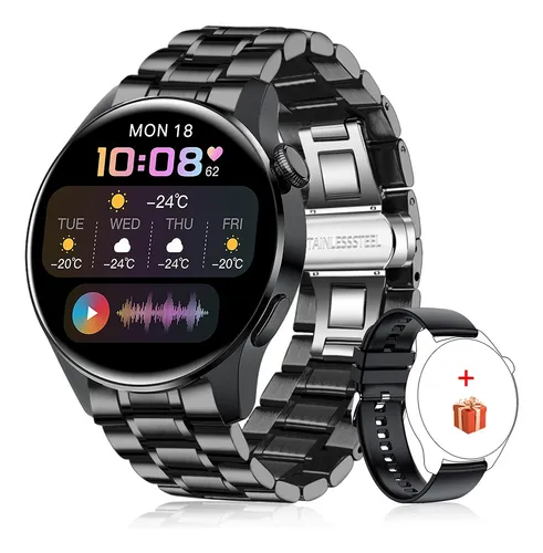 Reloj Inteligente Hombre Bluetooth Responde Y Hace Llamadas Negro