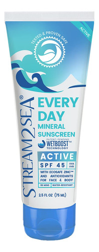 Stream2sea - Protector Solar Mineral Activo Spf 45 De 2.5 On