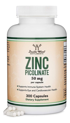 Double Wood Supplements Picolinato De Zinc 50 Mg 300caps Sfn