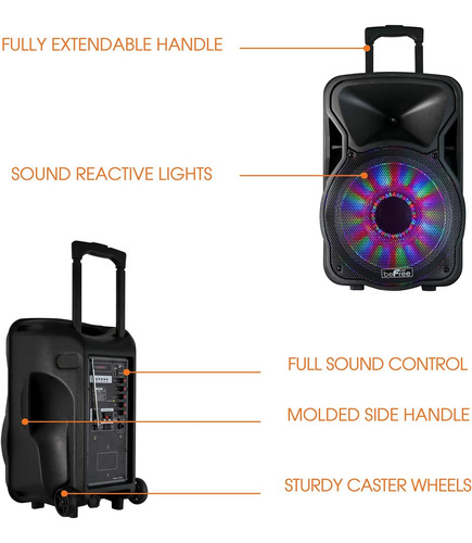 Befree Sound Altavoz Pa Portátil Para Fiestas, Recargable Po