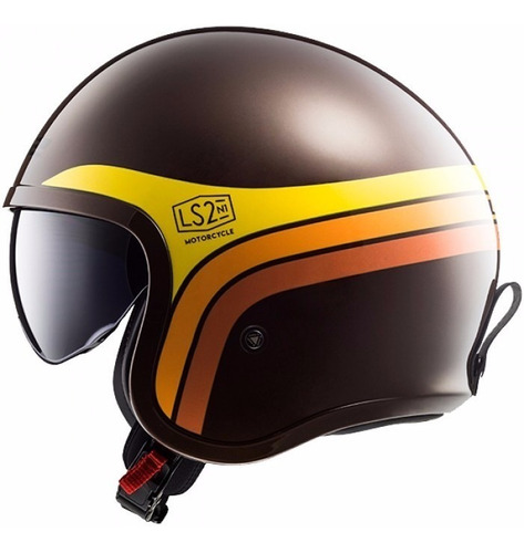 Casco Ls2 Abierto Jet 599 Spitfire Sunrise Retro Devotobikes