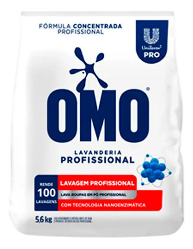 Sabão Em Pó Lavanderia Profissional 5,6kg Omo