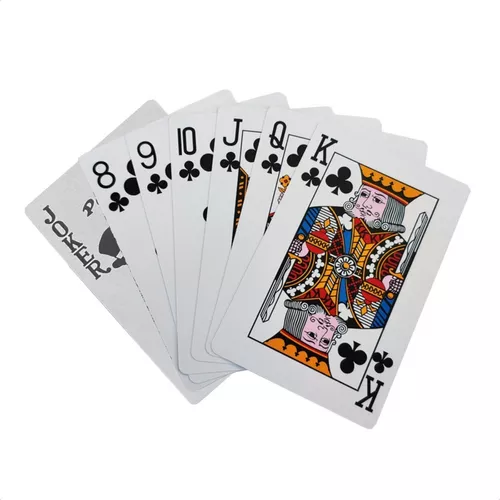 Baralho 2 Jogos de 54 Cartas Tradicional, Poker, Canastra, Buraco, Jogo de  Cartas 100% Plástico Estojo de Metal