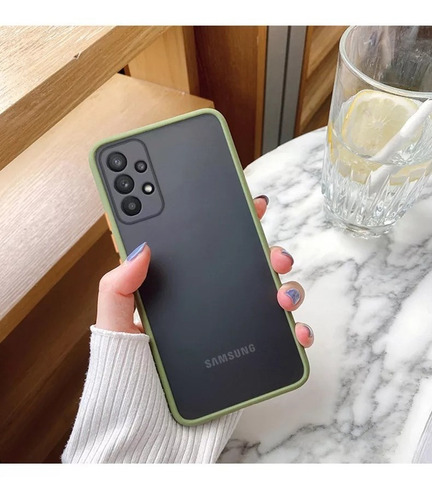 Funda Rígida Ahumada Con Silicona Color Para Samsung A32 5 G