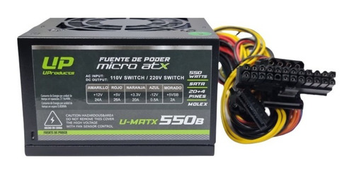 Fuente De Poder Hdd Micro-atx Conectores Sata - Molex