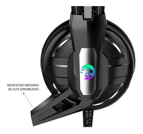 Imagen 8 de 10 de Auricular Gamer Gaming Edition Pro Rgb Pc Ps4 Xbox Microfono