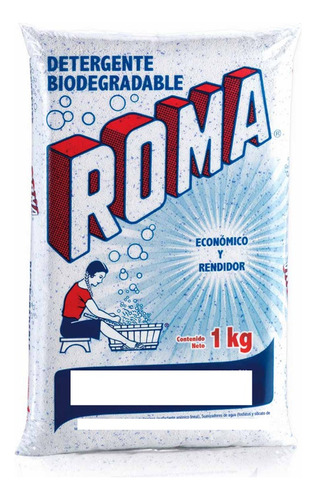 Detergente Roma Multiusos 1kg En Polvo Rendidor Economico