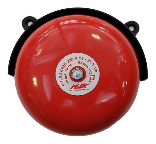 Campana Sirena Alarma De Incendio Mjk 220v 15 Cm