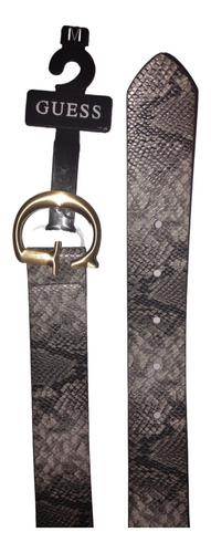 Cinturón Guess Para Dama Belico Color Negro Diseño de la tela Serpiente Talla M