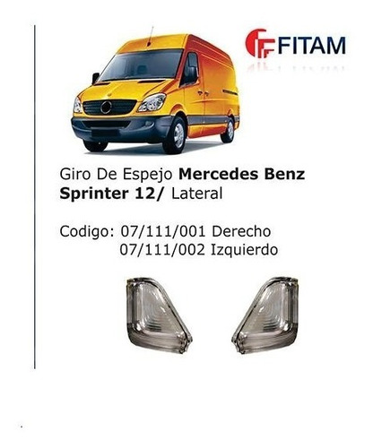 Faro Giro De Espejo Mercedes Benz Sprinter 2012