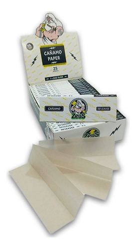 Papel Zeus Cañamo Organico Hemp 50 Unidades 1 1/4 Pack X10u 