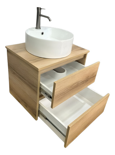 Mueble Baño Colgante Zamba Mesada Aereo 60x46 Vanitory Tapa