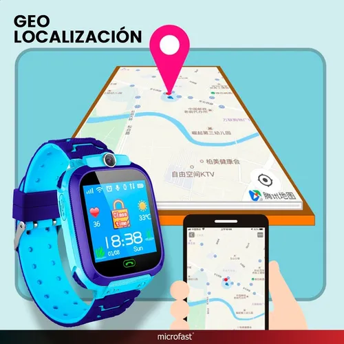 Reloj Inteligente Niños Infantil Cámara Gps Chip S.o.s Usb