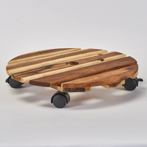 Vale Pena Imports Resistente Madera 16  Maceta Caddy Rueda