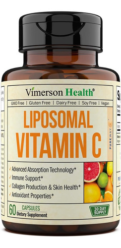 Vitamina C 1000 Mg Liposomal Vimerson Health 60 Cápsulas