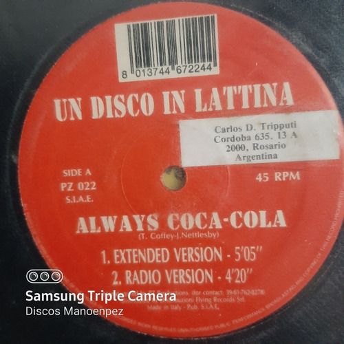 Vinilo Coffey Nettlesby Always Coca Cola Disco In Lattina E1