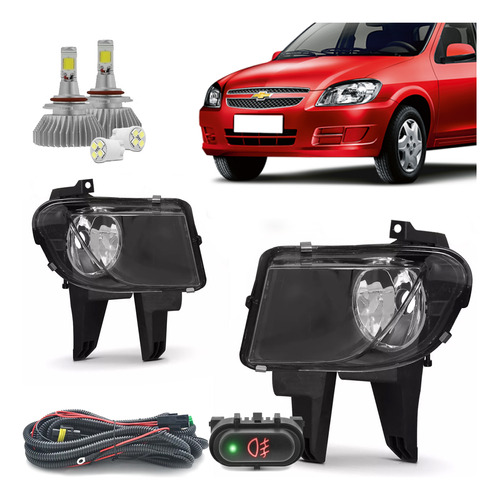 Kit Farol De Milha Celta Prisma 2007 2008 2009 2010 11 + Led