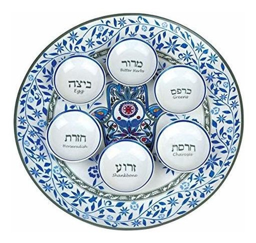 Plato De Porcelana Para El Seder De Pascua Con 6 Platos Más 