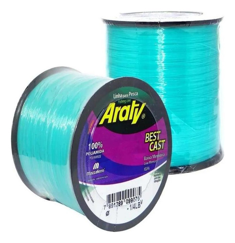 Linha Pesca Araty Best Cast 0,25 Mm Verde 1739 M 10,8 Lbs