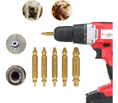 Kit De Extrator De Parafuso De 6 Peças E Conjunto De Extrato