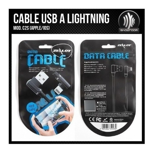 Cable Usb A Lightn Fichas L - 1 Metro Smartphone Zealot C2s