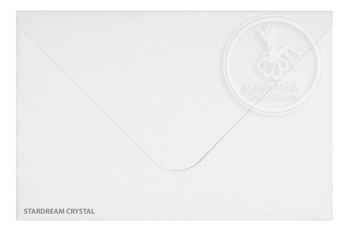 100 Sobres Papel Aperlado Nacarado 140g - 15.5x20.5cm Color Blanco / Stardream Cristal Liso