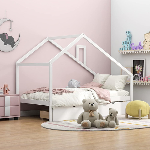 Bed De Madera Yuihome Para Niños Adolescentes, Cama De Casa